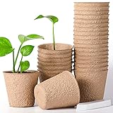 Samen Starter Torftöpfe Garten Keimung Kinderzimmer Töpfe Sämling-Töpfe Bio Keimung Pflanze Starter mit Kunststoff-Pflanzenmarkern Etiketten für Pflanzen Zubehör (30, 10 cm Durchmesser)