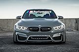 Frontscheiben Aufkleber M 95cm Performance mit Farbstreifen passend für BMW