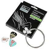 Hricane Electric Guitar Strings Highest Quality Premium Nickel Wound, Medium Tension High Strings, High Tension Deep Strings, Electric Guitar Strings Extra Light .009-.042. Includes 3 Pick