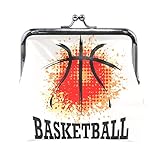 Mini Geldbörse Vektor Grunge Basketball Tshirt Poster Banner Beutel für Geldbörse mit Kussverschluss Mini Geldbörse für Frauen Mädchen 4,5x4,1 Z