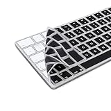 kwmobile Tastaturschutz kompatibel mit Apple Magic Keyboard - QWERTZ Silikon Laptop Abdeckung Schw