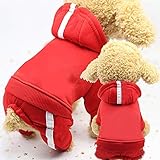 Qiuge 2 stücke Pet Fleece Hundekleidung, Kleidung, grundlegender Hoodie Pullover, Haustier Hund Kleidung for Hunde Overalls Pet Jumpsuit Welpen Katze Kleidung for Hund Mantel Dicke Haustiere H