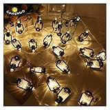 Weihnachtsdeko LED Wasseröllampe String Lights Retro Stil Batterie Weihnachtsfestlichter Girlande für Outdoor Garten Urlaub Dekoration Lichterkette (Emitting Color : Warm white)