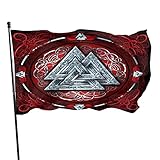Raben, nordische Mythologie, Wikinger-Gartenflagge, doppelseitig, dekoratives Haus, Hof, Herbst, Sommer, saisonale Heimdekoration, 90 x 150