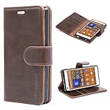 Mulbess Handyhülle für Sony Xperia Z3 Compact Hülle Leder, Sony Xperia Z3 Compact Handy Hüllen, Vintage Flip Handytasche Schutzhülle für Sony Xperia Z3 Compact Case, Kaffee B