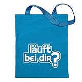 Kiwistar Läuft bei dir? Design 2 Tragetasche Baumwolltasche Stoffbeutel Umhängetasche Langer Henk