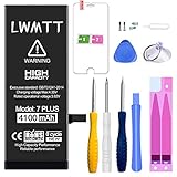 Akku Kompatibel für iPhone 7 Plus Interner mit Hoher Kapazität LEISTUNGSSTARKER 4100mAh Akku mit Komplettwerkzeugen,Gehärteter Glasscheibe，Adhesive,24 Monate G