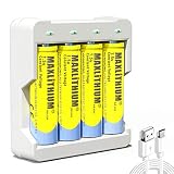 AA-Batterien Wiederaufladbares Lithium-Ionen, 1,5 V konstante Spannung, 4 Batterien mit 1 Ladeg