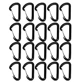 Karabiner Locking 20 Stücke Kunststoff D Form Karabiner Quick Link Keychain für Outdoor Sports Angeln W