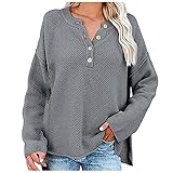 Damenmode einfarbig Langarm Knopf halbe Strickjacke Bottoming Shirt Pullover Top Damenmode Solide Langarm Button Down Halbe Strickjacke Pullover Top