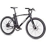 CHRISSON 28 Zoll E-Bike City Bike eOCTANT schwarz matt - Elektrofahrrad Urban Bike mit Aikema Hinterrad -Nabenmotor 250W, 36V, 40 Nm, Pedelec für Damen und Herren, praktisches E-City Bik