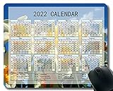 2022 Kalender Mauspad mit Feiertagen, Narzissen Blumen Himmel Frühling Büro Mausp