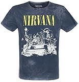Nirvana Stage Männer T-Shirt Navy M 100% Baumwolle Band-Merch, B
