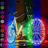 Activ Life - Stylische LED-Fahrradradleuchten mit Batterien inklusive! 100% mehr Helligkeit und Sichtbarkeit von Allen Winkeln (2 Reifenpaket) (Color Changing, 2 Räder)