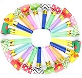 Hicollie 50x Mehrfarbig Tröten Luftrüssel, Lustige Spielzeuge Tischdeko Gastgeschenk Kinder Geschenk für Hochzeit Geburtstag Babyparty Kinder Party Graduierung Weihnachten, Farbe zufällig