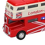 HAOX Kinder Bus Spielzeug, Bus Spielzeug, Exquisite Verarbeitung 1:90 Sicher für Sammlungsdekoration Safe(red)