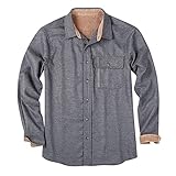 KBUY Hemd Herren Langarm flanellhemd Casual Button down freizeithemd mit Brusttasche normal Passform Herren Thermohemd Flanellhemd Winterjacke Fleecefutter schützendem Innenfutter Arbeitshemd Lang