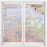 Volcanics Fensterfolie Selbsthaftend Blickdicht Sichtschutzfolie Fenster 3D Fensterfolie 44.5 x 200 cm Sichtschutz Glasfolie Statisch Haftend UV-Schutz ohne Kleber Dek