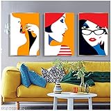 NIEMENGZHEN Druck auf Leinwand Abstrakte Kunst Poster Moderne Frauen Figur Leinwand Gemälde Leinwand Straße -50x70cm No F