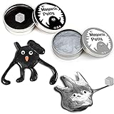2 Pack Magnete Schleim Knete Spielzeug für Kinder,DIY Slime Set Schleim Kinderknete Set, Geschenke für mädchen Boy (Schwarz - Grau)