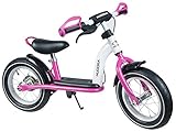 HUDORA Laufrad Cruiser Girl Alu, 12 Zoll - Luftbereifung - weiß/pink - 10089