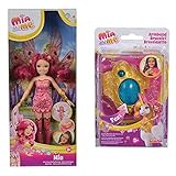 Simba 109480089 – Mia and Me Neue Puppe Mia mit Glasaugen & 109480101 - Mia und Me Armband / Mit Licht und Sound / spielt Titelsong / Mit Passwortabfrag