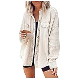SIOPEW Mantel Damen Winter GroßE GrößEn Klassisch Einfarbiges Lockeres Gestricktes Hemd Mit FledermausäRmeln Und Ausgefranstem Saum-Oberteil Casual Elegant Jacken MäNtel Outerw