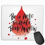Hand-Schriftzug-von-Text-sei-ein-Held-Spende-BoneGaming-Mauspad, rechteckiges rechteckiges Mauspad, rutschfestes Gummi-Mausp