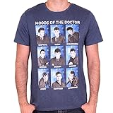 Doctor Who Herren T-Shirt Moods 10. Doktor zur Serie blau - XL