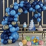 Luftballons Girlande Blau, Blau Ballon Girlande Set,Blau Latex Luftballons,Ballon Girlande Blau Geburtstags Junge,Geburtstags Deko Ballon Set Junge Mädchen für Party Hochzeit Dek