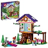 LEGO 41679 Friends Baumhaus im Wald, Spielzeug ab 6 Jahre, Haus mit Mini Puppen, Boot und anderem Zubehö