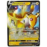 Friki Monkey Pokemon Ampharos V 049/185 Vivid Voltage Ultra Rare Sleeve + Extra Protection Near Mint (boosterfrisch) Deutsch 2020