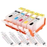 Cenado Befüllbare Patronen für CANON PGI550/551 mit Autoresetchip, leer (für CANON PIXMA IP7200 IP7250 MG5450 MG5550 MG5650 MG6450 MG6650 MX725 MX925 IX6850 etc.)