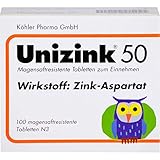 Unizink 50 mg magensaftresistente Tabletten, 100 St. Tab