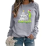 iSpchen Women Jumper Christmas, Rundhals Teenager Girls Jumper, Christmas Sweatshirt Long Sleeve Tops Shirt Top