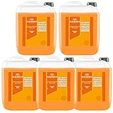 Cleanerist Flüssigwaschmittel Premium Waschmittel mit Orangenduft | 5x5 Liter Vollwaschmittel Grosspackung | bis zu 550 Waschladungen color weiß schw