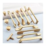 paritariny Push-Zuggriff, 1 STÜCK Massive Aluminiumlegierung Küchenschrank Ziehen Schubladenknöpfe Europäischen Stil Matte Gold Kabinett Griffe Möbel Home Hardware (Color : 50x10mm)