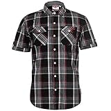Lee Cooper Herren-Hemd, kariert, Schwarz/Weiß/Rot Gr. XXL, schwarz / weiß /