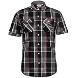 Lee Cooper Herren-Hemd, kariert, Schwarz/Weiß/Rot Gr. XXL, schwarz / weiß /