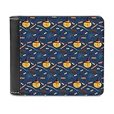 Halloween Kürbis Hexenfledermaus Leder Geldbörsen für Männer Frauen Ledergeldbörse Maßgeschneiderte Portemonnaie Blockierung Minimalistische Portmonee Geschenk für Freundinnen White One S