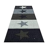 HOMEFACTO:RI Küchenläufer Küchenteppich Teppichläufer Brücke Sterne Stars | waschbar, Größe:ca. 45 x 145 cm, Designs:Sterne | b