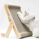 SASAU Massivholz Wellpappe Nest Vertikale Schleifklappe Katze Katze Kratzbrett Katze Kranz Grinder Katze Spielzeug (Color : Replacement core)