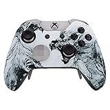 eXtremeRate Obere Hülle Schutzhülle Case Cover Oberschale Gehäuse Schale mit Thumbstick-Akzent-Ringen für Xbox One Elite Controller Modell 1698(Wolf)