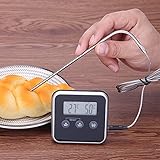 ZHWYD Elektronische digital. LCD Lebensmittel-Thermometer-Sonde BBQ Fleischwasseröl Kochtemperatur für Küche Kochen Alarm Kochen Timer (Color : A)