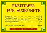 Postkarte A6 +++ LUSTIG von modern times +++ PREISTAFEL FÜR AUSKÜNFTE +++ ECKI DESIGN