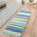 Teppich Läufer für Flur Küche Schlafzimmer rutschfest Robust Waschbar| Meterware, viele Größen|Teppichläufer Kücheläufer Kinderzimmer Badezimmer Polyester Anpassb