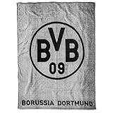 Borussia Dortmund, BVB-Fleecedecke (grau), Grau / Schwarz, 0