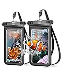 YOSH Wasserdichte Handyhülle 6,8 Zoll mit Verbessertes Verriegelungsdesign Unterwasser Wasserfeste Handy Wasserschutzhülle handytasche fürs iPhone 11 Pro Max XS Max X 8 Samsung A5 S8 Huawei (2 Stücke)