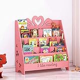 BECCYYLY Stifthalter Halter-Schreibtisch-Speicher Rosa Bücherregal Wohnzimmer Landing Corner Buch-Standplatz Schule Lesebücherregal Pencil Cup. (Size : Medium)