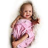 Farzeo Realistische Reborn-Baby-Puppen-Mädchen 20-Zoll-Lebensechtes Schlafendes Neugeborenes Baby-Puppe-Geschenk-Set, Weihnachtstag-Geschenk